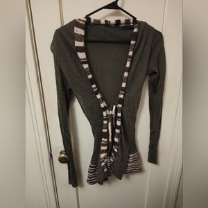 BKE Wool Blend Cardigan with inside tie sz S